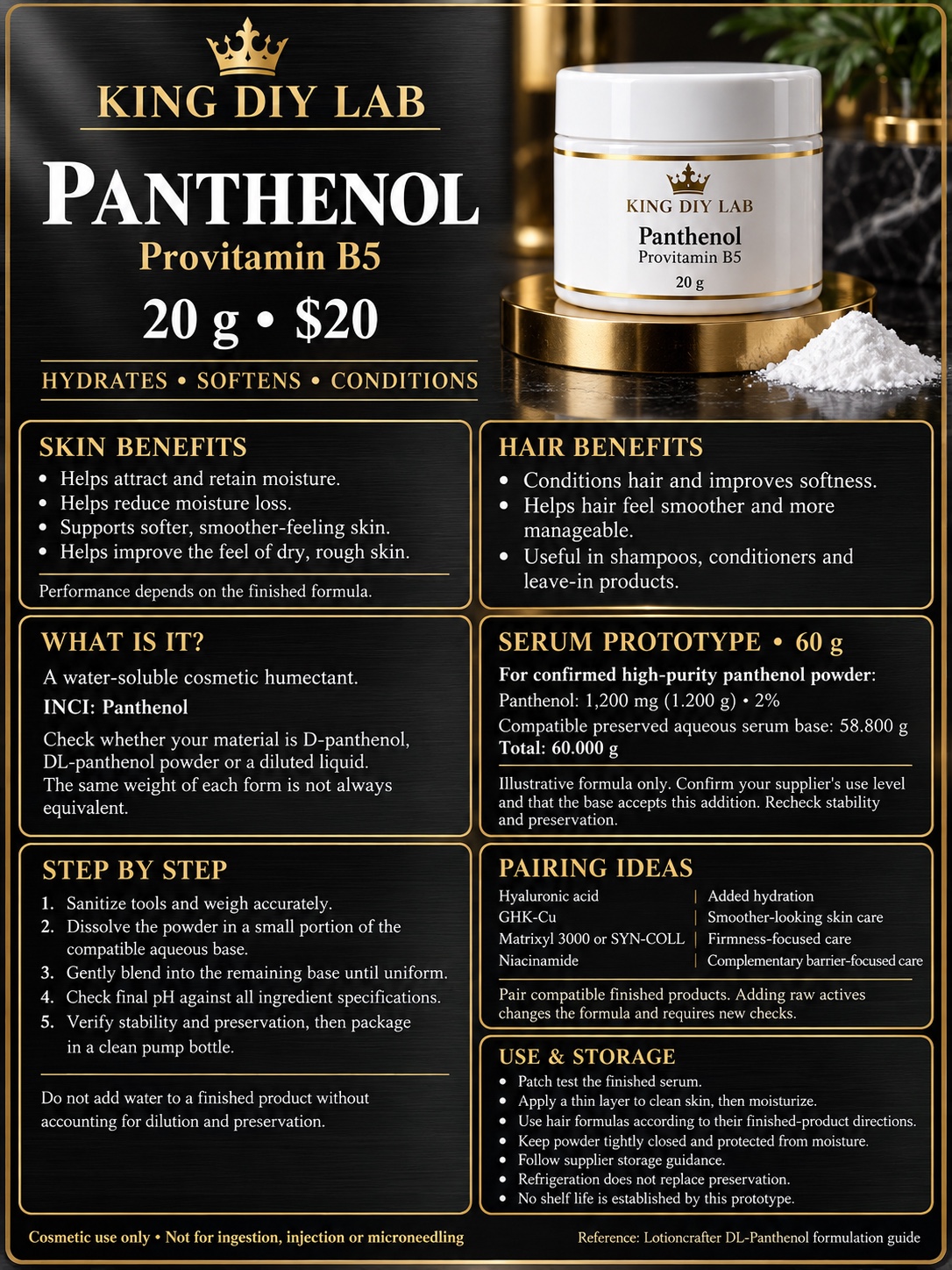 Panthenol product information