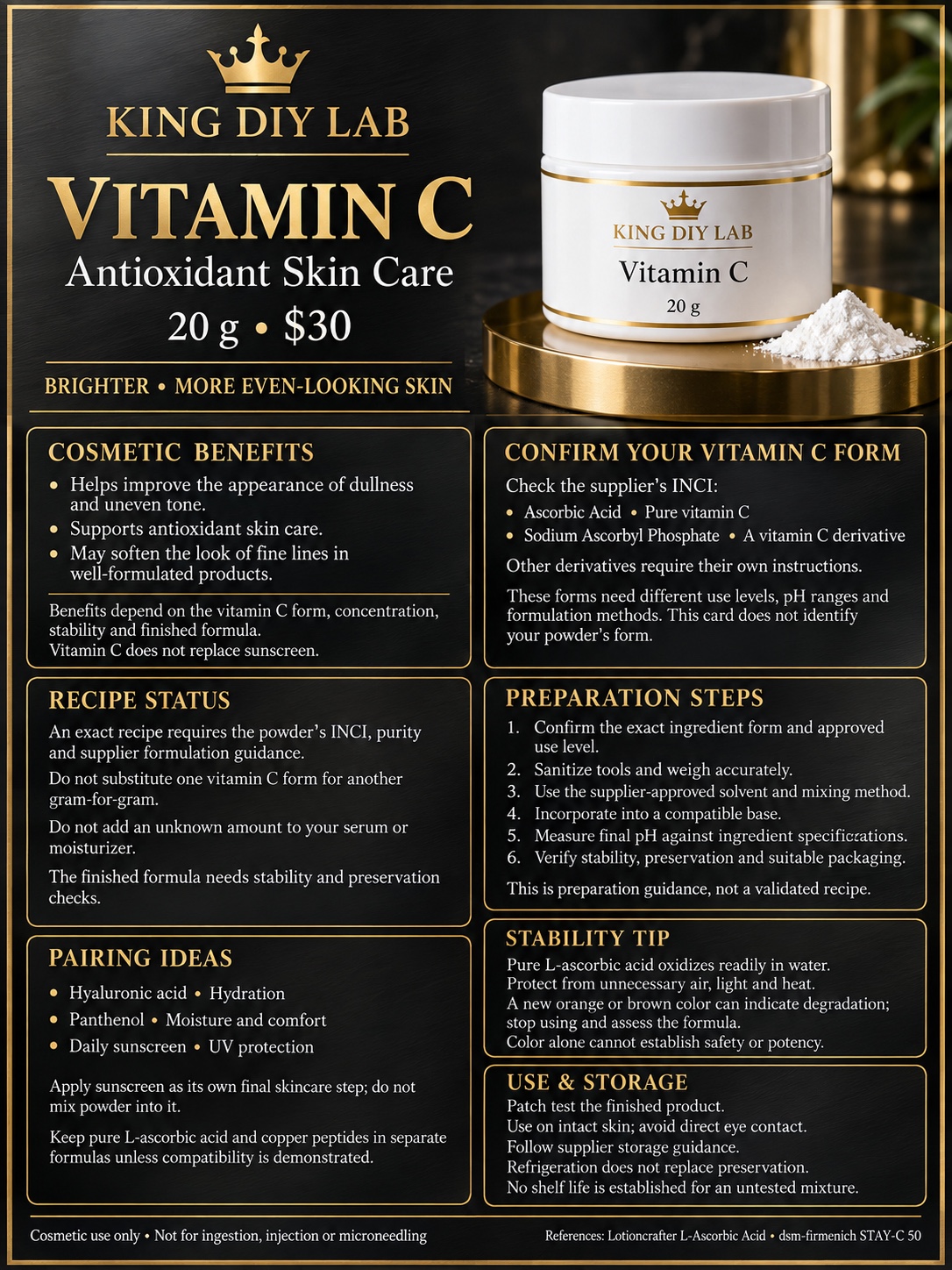 Vitamin C product information