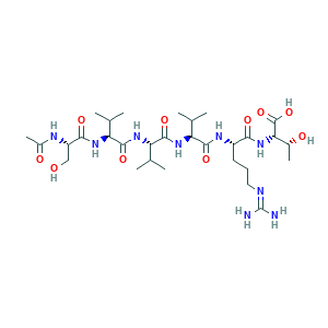 Reference molecular structure illustration for Acetyl Hexapeptide-38