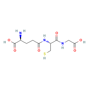 Reference molecular structure illustration for Glutathione