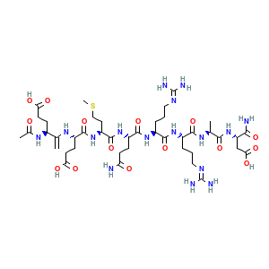 Reference molecular structure illustration for Acetyl Octapeptide-3