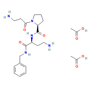 Reference molecular structure illustration for Dipeptide Diaminobutyroyl Benzylamide Diacetate