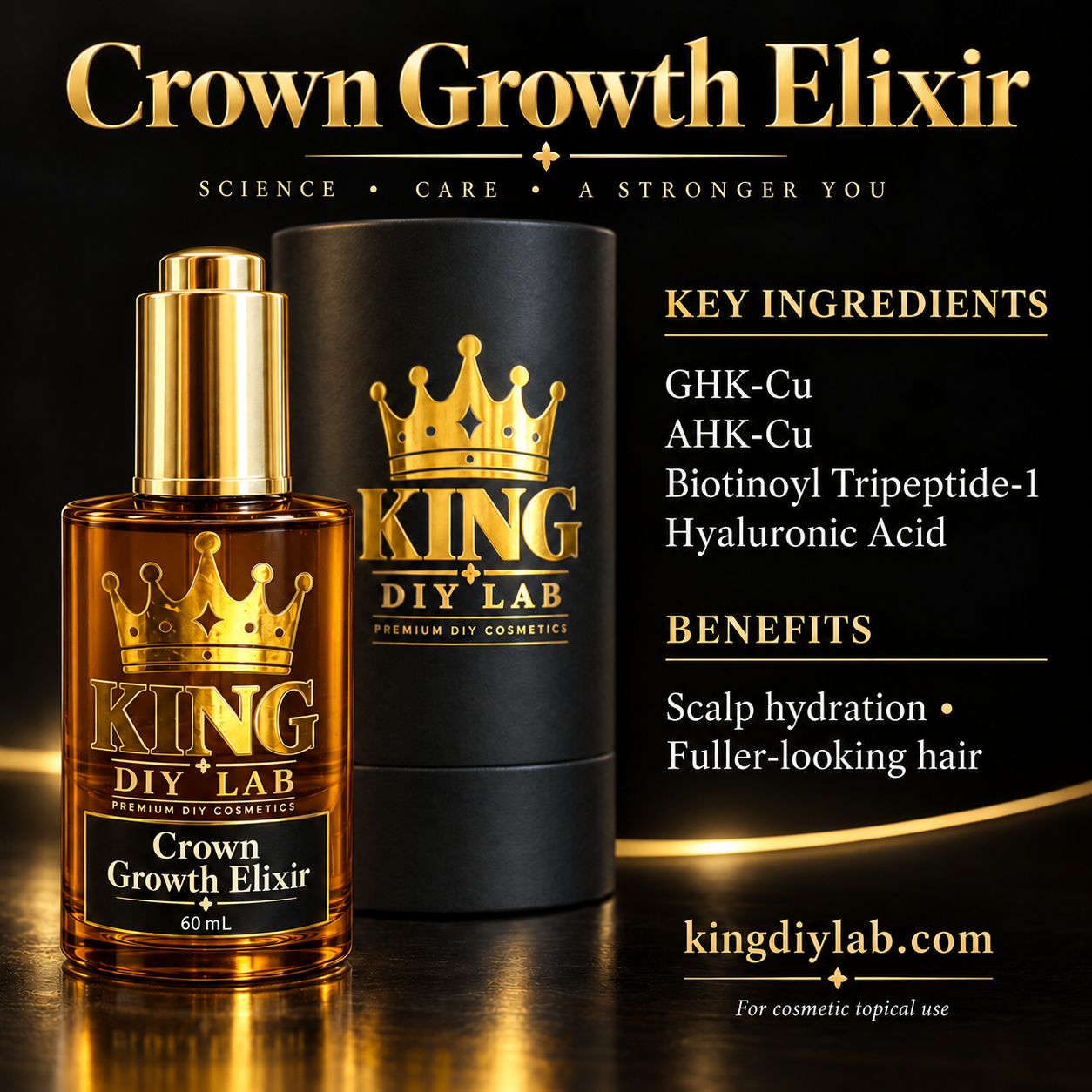 KING DIY LAB Crown Growth Elixir serum